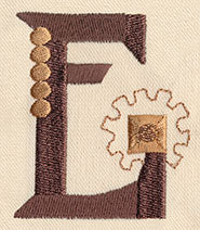 Steampunk Letter E - Uppercase