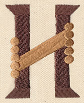 Steampunk Letter H - Uppercase