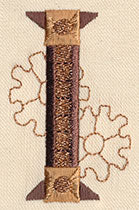 Steampunk Letter I - Uppercase