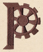 Steampunk Letter P - Uppercase