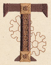Steampunk Letter T - Uppercase