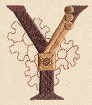 Steampunk Letter Y - Uppercase