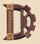Steampunk Letter D - Uppercase