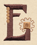 Steampunk Letter E - Uppercase