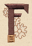 Steampunk Letter F - Uppercase