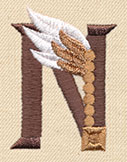 Steampunk Letter N - Uppercase