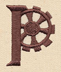 Steampunk Letter P - Uppercase