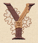 Steampunk Letter Y - Uppercase