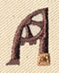Steampunk Letter A - Uppercase