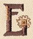 Steampunk Letter E - Uppercase