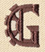 Steampunk Letter G - Uppercase
