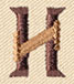 Steampunk Letter H - Uppercase