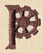 Steampunk Letter P - Uppercase
