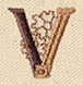 Steampunk Letter V - Uppercase