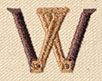 Steampunk Letter W - Uppercase