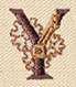 Steampunk Letter Y - Uppercase