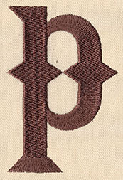Steampunk Letter P - Lowercase
