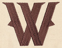 Steampunk Letter W - Lowercase