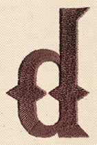 Steampunk Letter D - Lowercase
