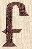 Steampunk Letter F - Lowercase