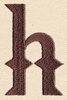 Steampunk Letter H - Lowercase