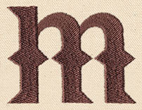 Steampunk Letter M - Lowercase