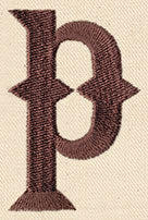 Steampunk Letter P - Lowercase