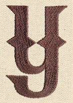 Steampunk Letter Y - Lowercase