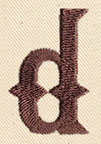 Steampunk Letter D - Lowercase