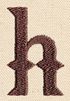 Steampunk Letter H - Lowercase