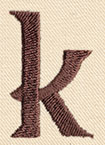 Steampunk Letter K - Lowercase
