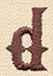 Steampunk Letter D - Lowercase