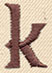 Steampunk Letter K - Lowercase