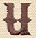 Steampunk Letter U - Lowercase