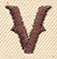Steampunk Letter V - Lowercase