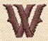Steampunk Letter W - Lowercase