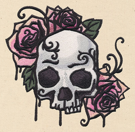 Painted Skull and Roses
