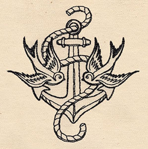 Thread Tattoos - Anchor and Swallows