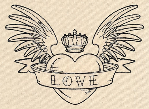 Thread Tattoos - Winged Heart