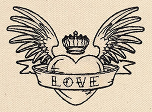 Thread Tattoos - Winged Heart