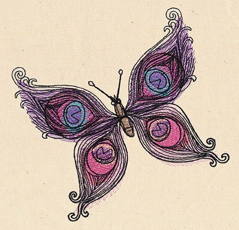 Painted Peacock Butterfly