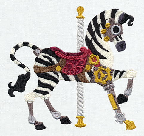 Steampunk Carousel - Zebra