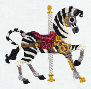 Steampunk Carousel - Zebra