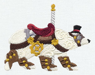 Steampunk Carousel - Polar Bear