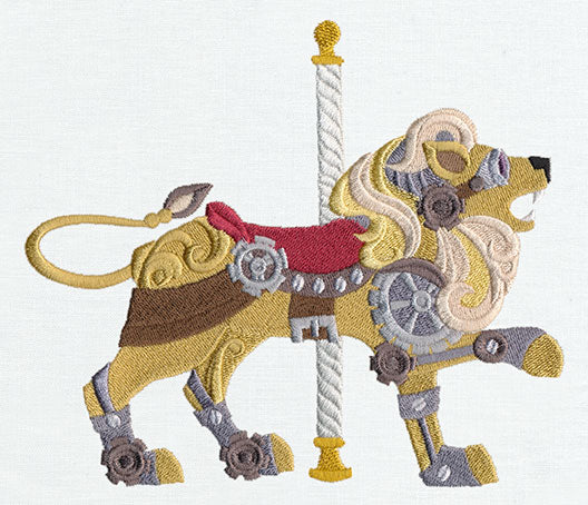 Steampunk Carousel - Lion