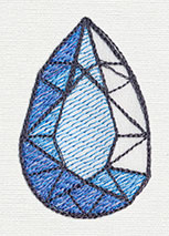 Snow Queen - Teardrop Gem