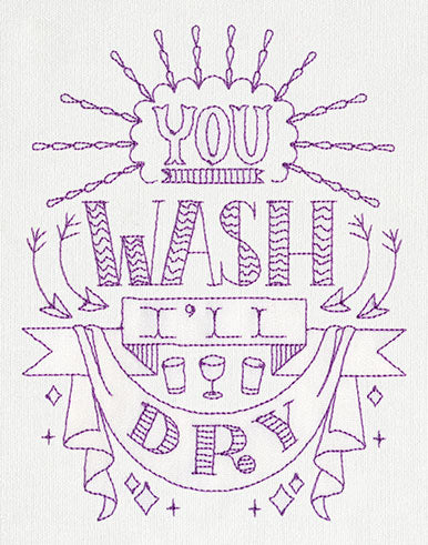 Kitchen Stitchin' - You Wash I'll Dry