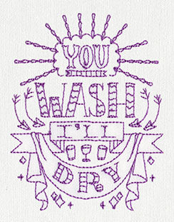 Kitchen Stitchin' - You Wash I'll Dry