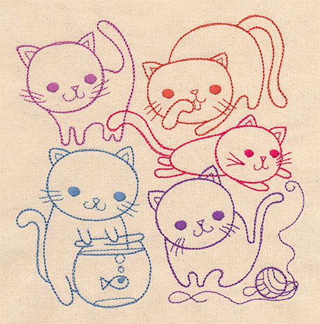 Curious Kitties Collage