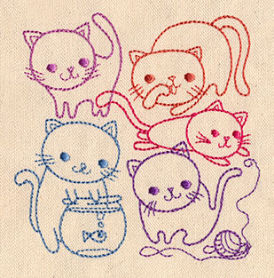 Curious Kitties Collage